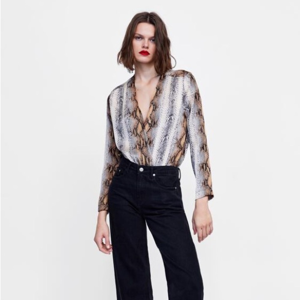 ZARA ANIMAL PRINT BODYSUIT